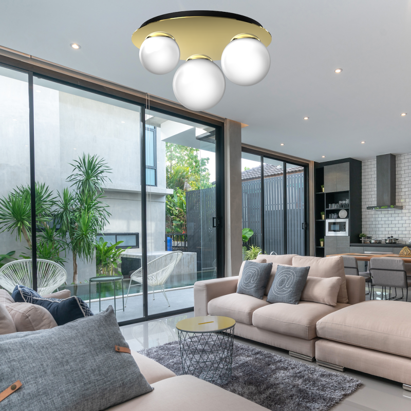 Ceiling lamp PLATO 2xE14 + 1xE27