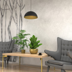 Lámpara colgante BETA BLACK/GOLD 1xE27 35cm