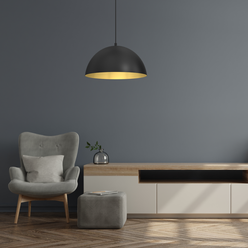 BETA BLACK/GOLD Pendant Lamp 1xE27 35cm