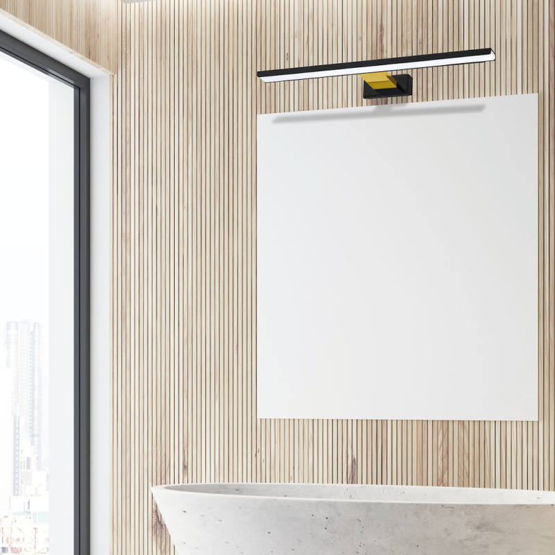 Wandleuchte SHINE SCHWARZ/GOLD 60cm 13,8W LED