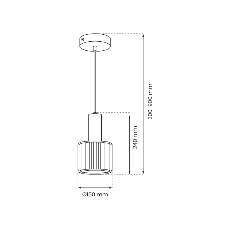 Lampa wisząca CRISTAL 1xE27