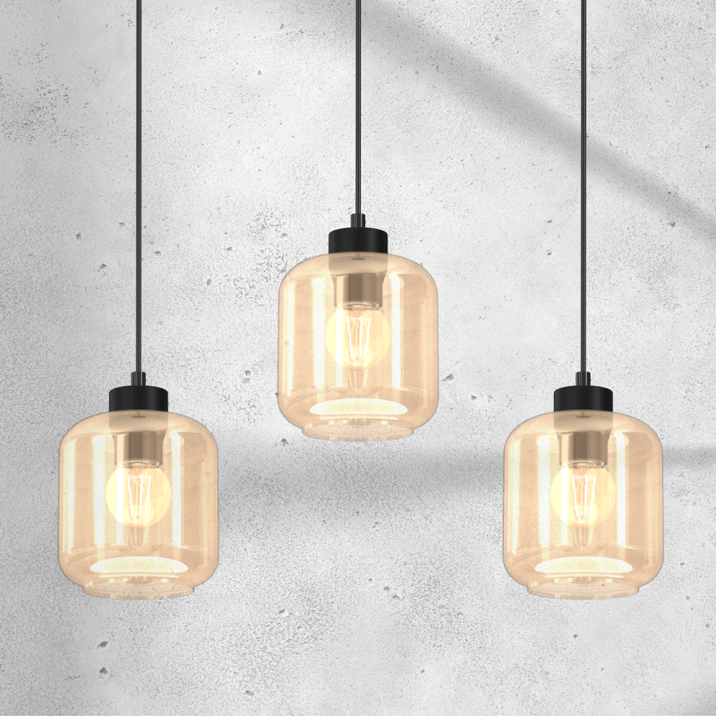 Hängelampe SOMBRA AMBER 3xE27