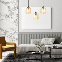 SOMBRA AMBER Hanging Lamp 3xE27