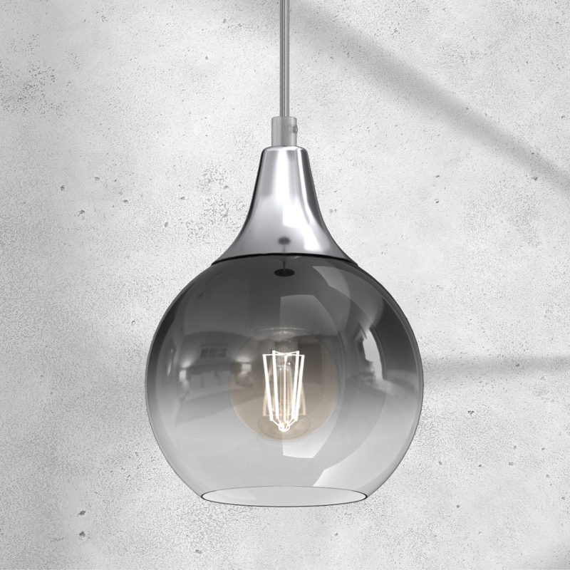 MONTE SILVER pendant lamp, 150 mm diameter, 1xE27
