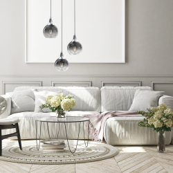 Hanging lamp MONTE SILVER 3xE27