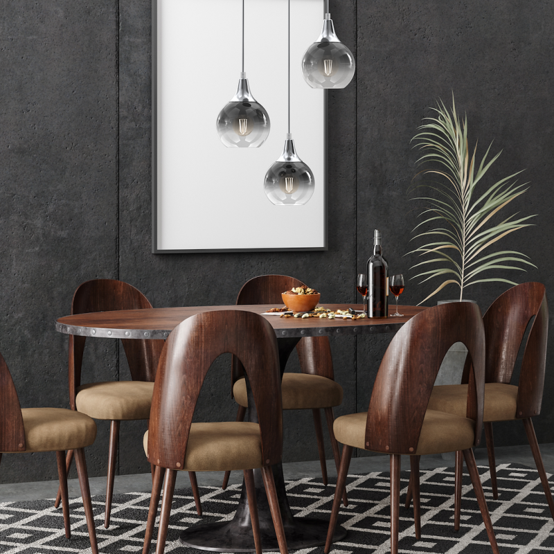 Hängelampe MONTE SILVER 3xE27