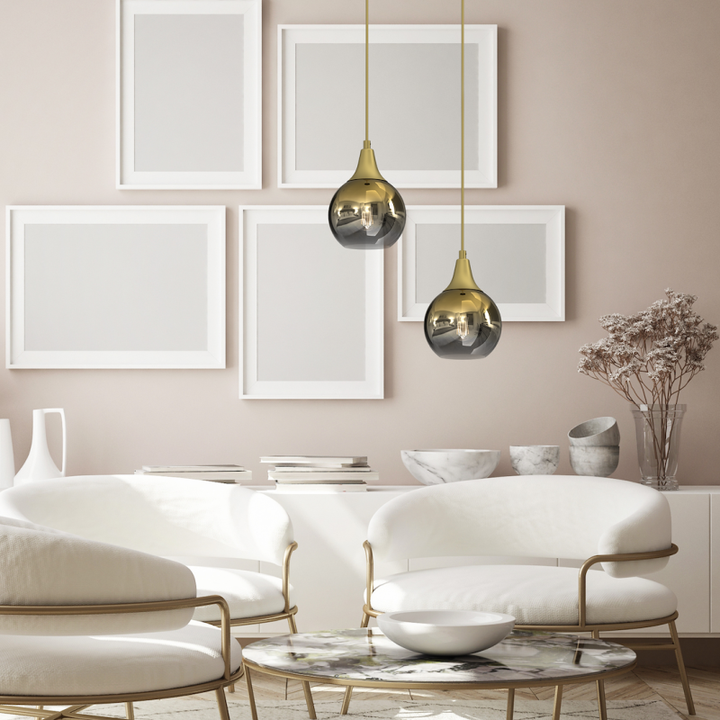 Lámpara colgante MONTE GOLD fi 150 1xE27