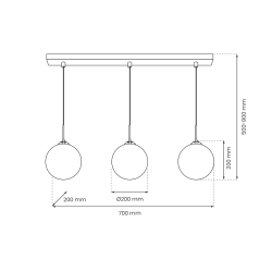 Lampa wisząca REFLEX 3xE14