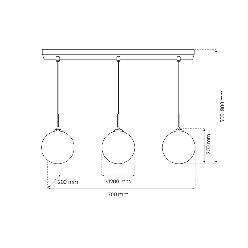 Lampa wisząca REFLEX 3xE14