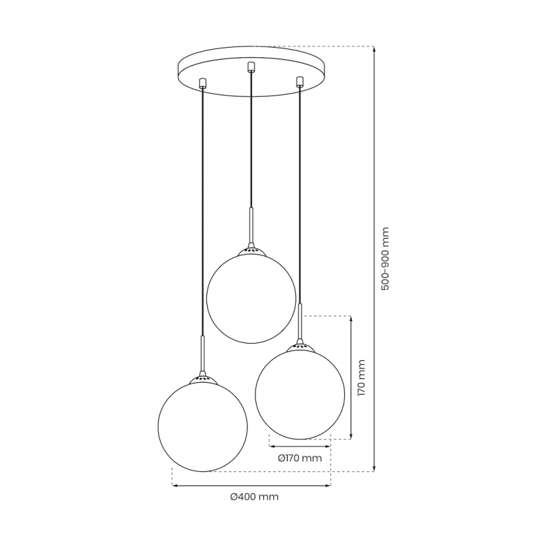 REFLEX Pendant Lamp 3xE14