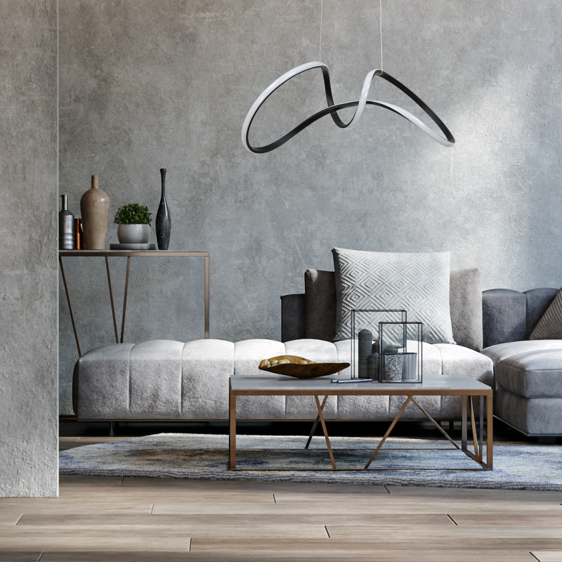 Hängelampe TESORO BLACK 48W LED