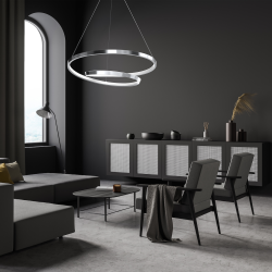 LUCERO CHROME 48W LED pendant lamp