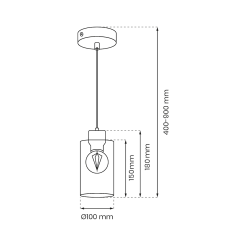 Lampa wisząca MADERA 1xE27
