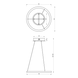 Lámpara colgante GALAXIA GOLD 26W LED