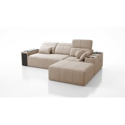 Milano I corner sofa with a sleeping function in Plecionka fabric, Verita 76 – elegance and functionality in one