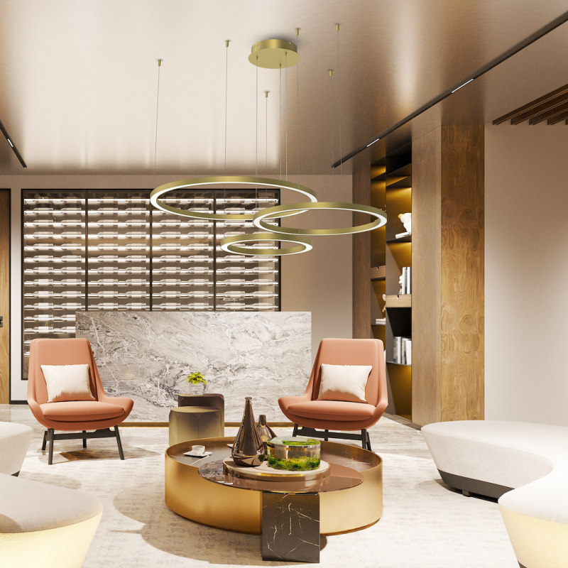 GALAXIA GOLD 85W LED pendant lamp