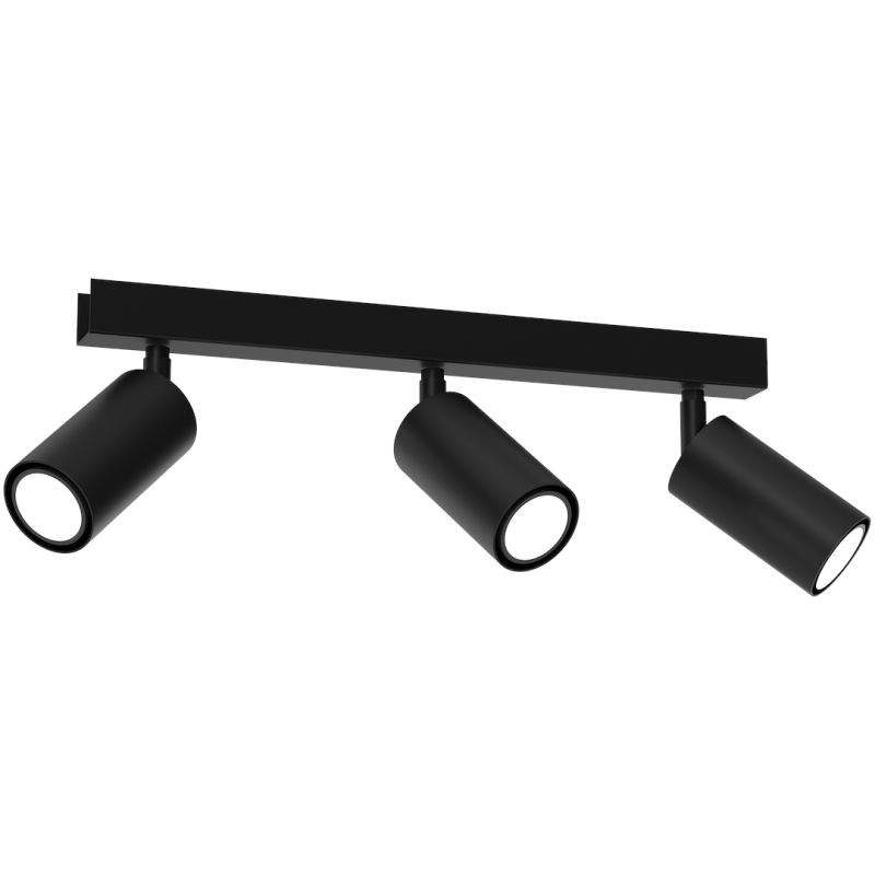 HUDSON BLACK Ceiling Lamp 3xGU10