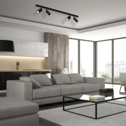 HUDSON BLACK Ceiling Lamp 4xGU10