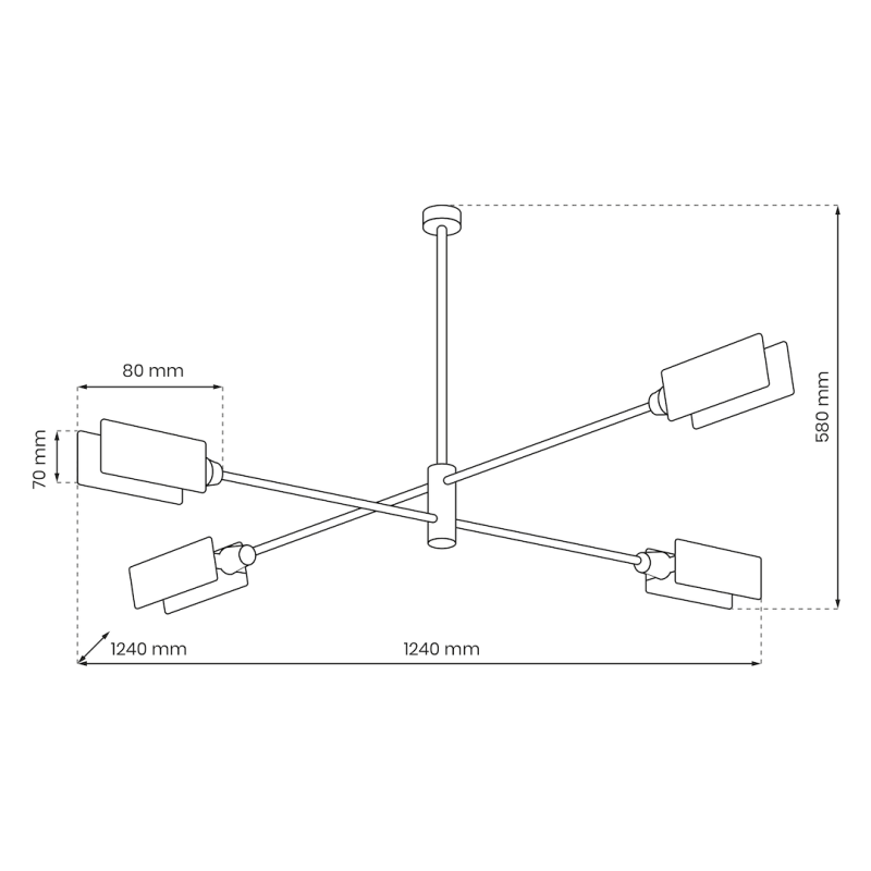 ASTRA ceiling lamp 4xE27