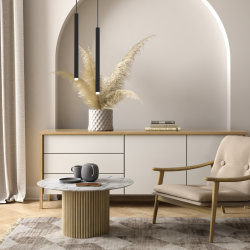 Lámpara colgante MONZA BLACK 1xG9 máx 8W LED