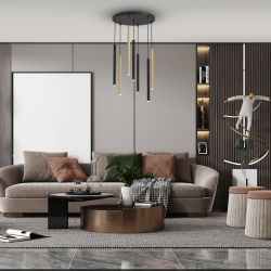 Lámpara colgante MONZA BRASS 7xG9 máx. 8W LED