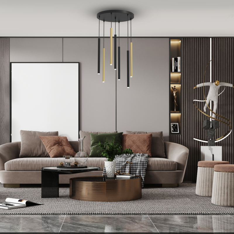 MONZA BRASS pendant lamp 7xG9 max 8W LED