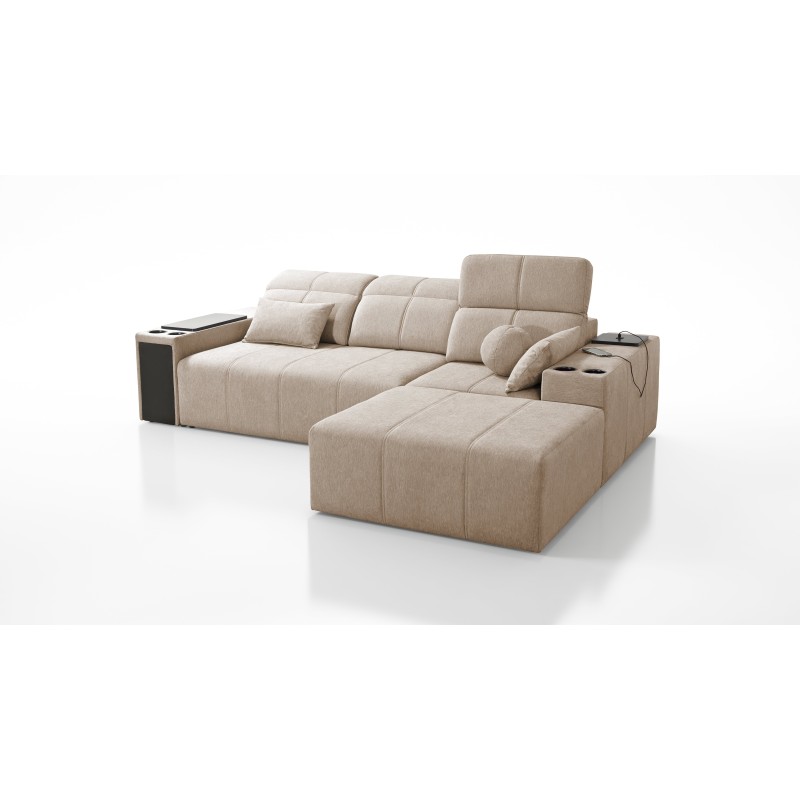 Milano I corner sofa bed in Plecionka fabric, Verita 75 – elegance and functionality in one