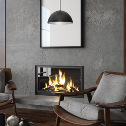 Pendant lamp BETA BLACK/WHITE 1xE27 35cm