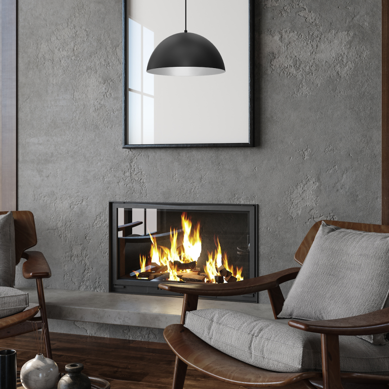 Lampa wisząca BETA BLACK/WHITE 1xE27 35cm