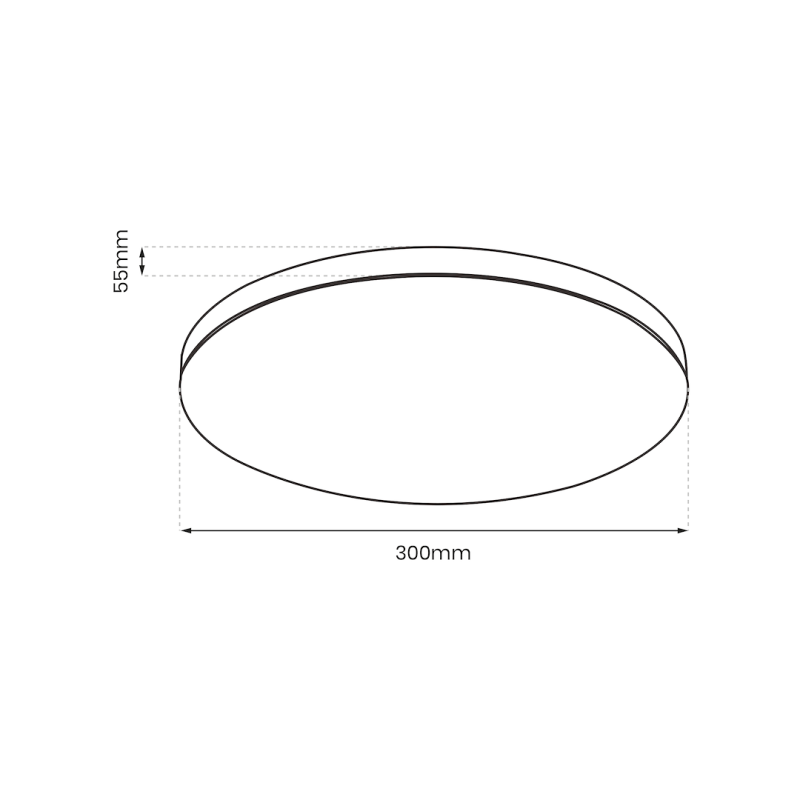 Slimi Ceiling Light 18W 4000K Black