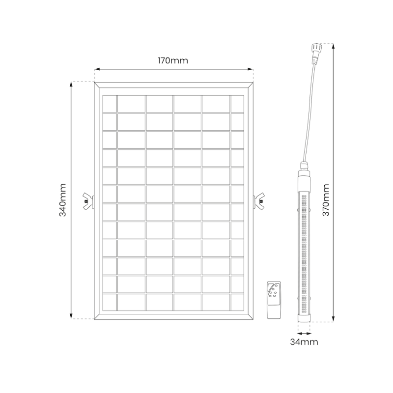 Jimmy Solar Fluorescent Lamp 580lm 6000K