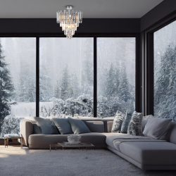 MADISON CHROME Ceiling Lamp 9xE14