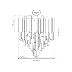 Lampa sufitowa MADISON CHROME 9xE14