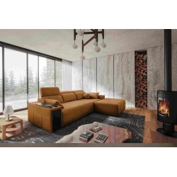 Milano I corner sofa with a sleeping function in Plecionka fabric, Verita 54 – elegance and functionality in one