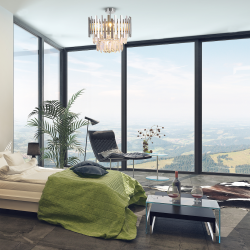 ASPEN CHROME Ceiling Lamp 6xE14