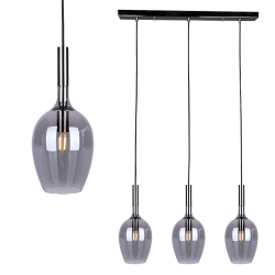 LUGANO SMOKED pendant lamp 3xE14