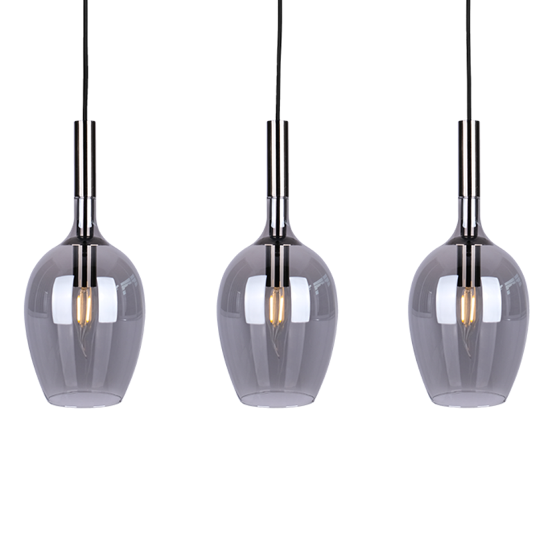 LUGANO SMOKED pendant lamp 3xE14