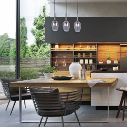 Lámpara colgante LUGANO SMOKED 3xE14