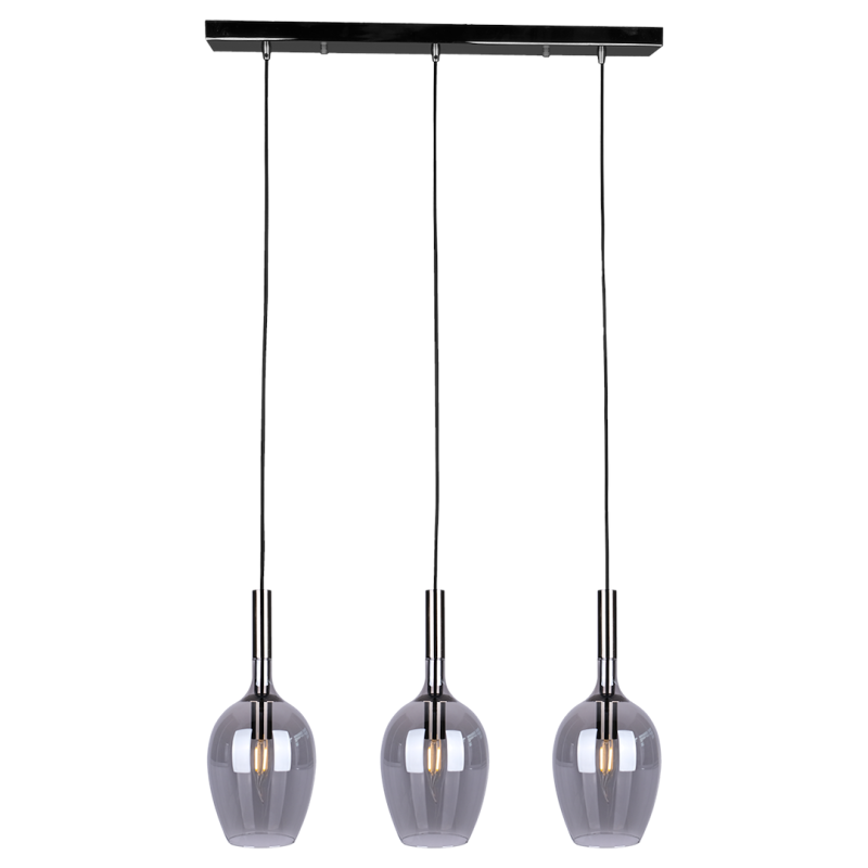 LUGANO SMOKED pendant lamp 3xE14