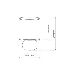 Нічна лампа VICKY WHITE 1xE27