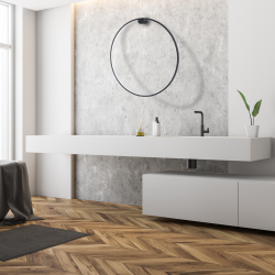 Aplique Saturno Negro 46W LED