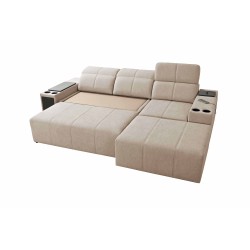 Milano I corner sofa with a sleeping function in Plecionka fabric, Verita 54 – elegance and functionality in one