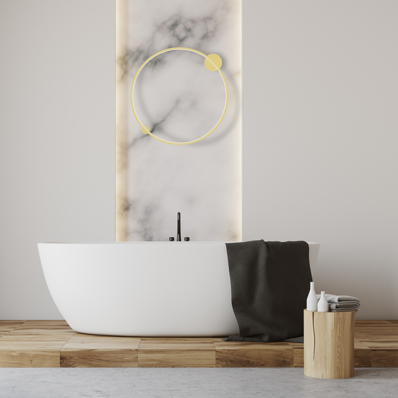 Deckenleuchte Saturno Gold 46W LED