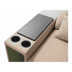 Sofá esquinero Milano I con función de cama en tela Plecionka, Verita 39: elegancia y funcionalidad en uno.