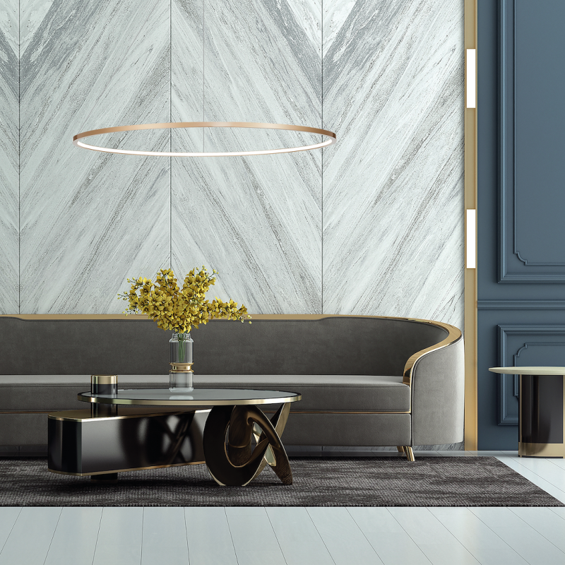 Saturno Gold 57W LED Pendant Lamp