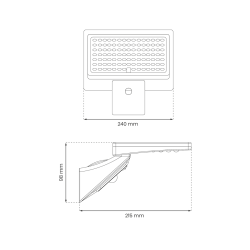 Proyector Solar Milo 8W 1000lm 4000K