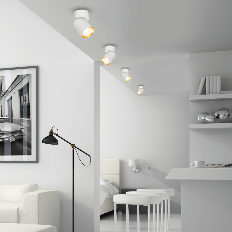 Спот Andy 1xGU10 Білий + Золотий