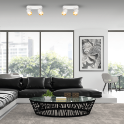 Стельова Лампа Andy 2xGU10 Білий + Золотий