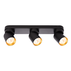 Andy Ceiling Lamp 3xGU10 Black + Gold