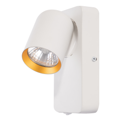 Aplique de pared Andy 1xGU10 Blanco + Dorado